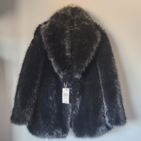 Mango Faux Fur Jacket "NEW" - Picture 2 of 16
